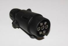 7 pin (12n) Plug: Black - Push on Terminals